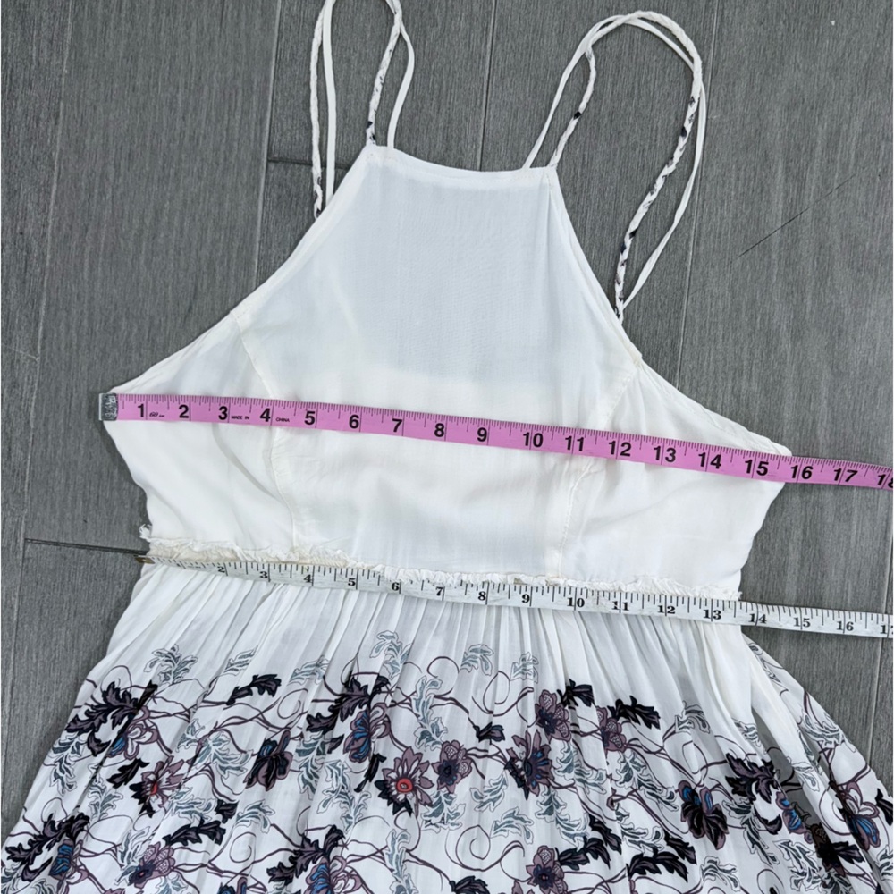 FREE PEOPLE Babydoll Maxi Dress in Cream Combo S Cream Floral Boho Cottagecore - Picture 11 of 13